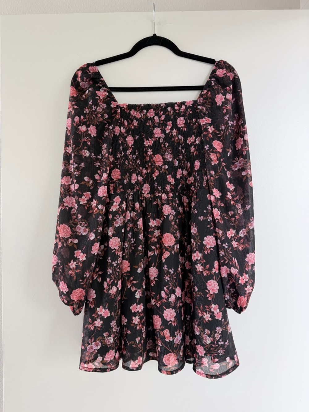 FRANCESCAS Floral Chiffon Mini Dress